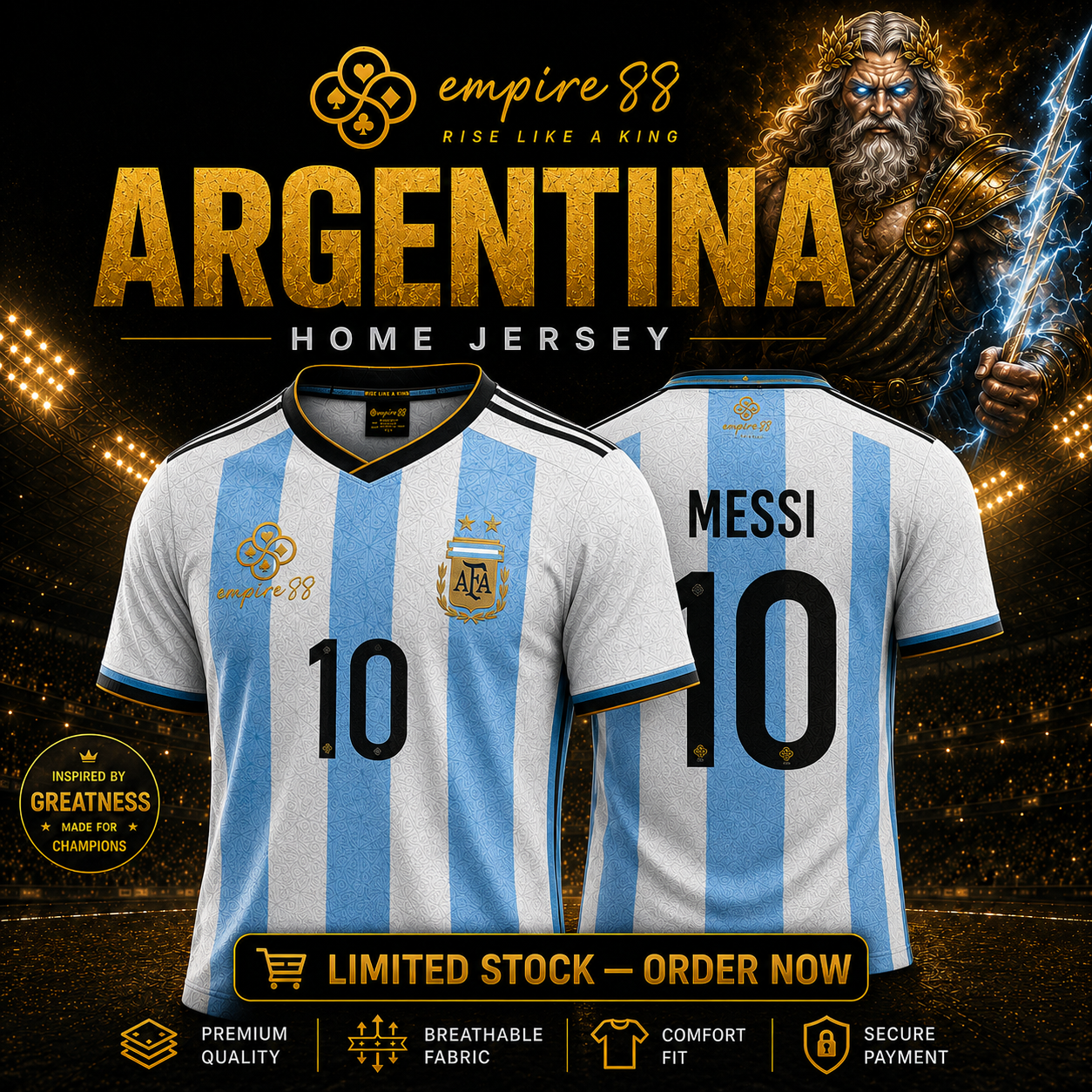 Empire88 Argentina Home Jersey