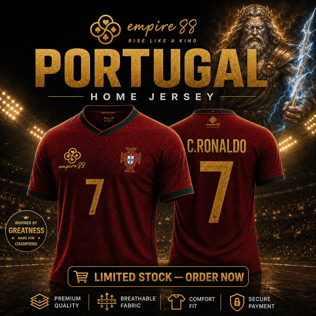 Empire88 Portugal Home Jersey
