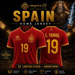 Ilustrasi produk Raja Botak untuk materi katalog wilayah Spanyol