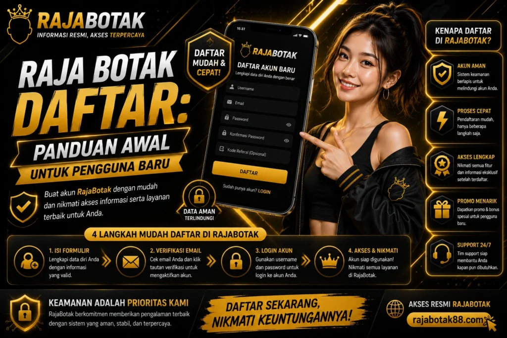 Banner Raja Botak daftar untuk panduan pengguna baru.
