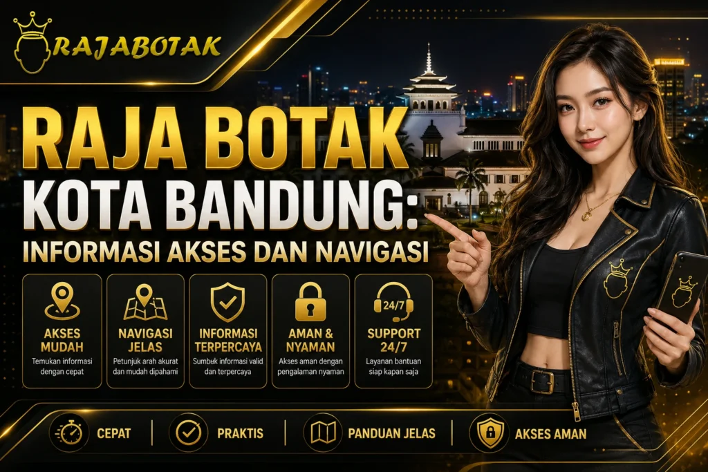 Banner Raja Botak Kota Bandung untuk panduan akses dan navigasi pengguna.