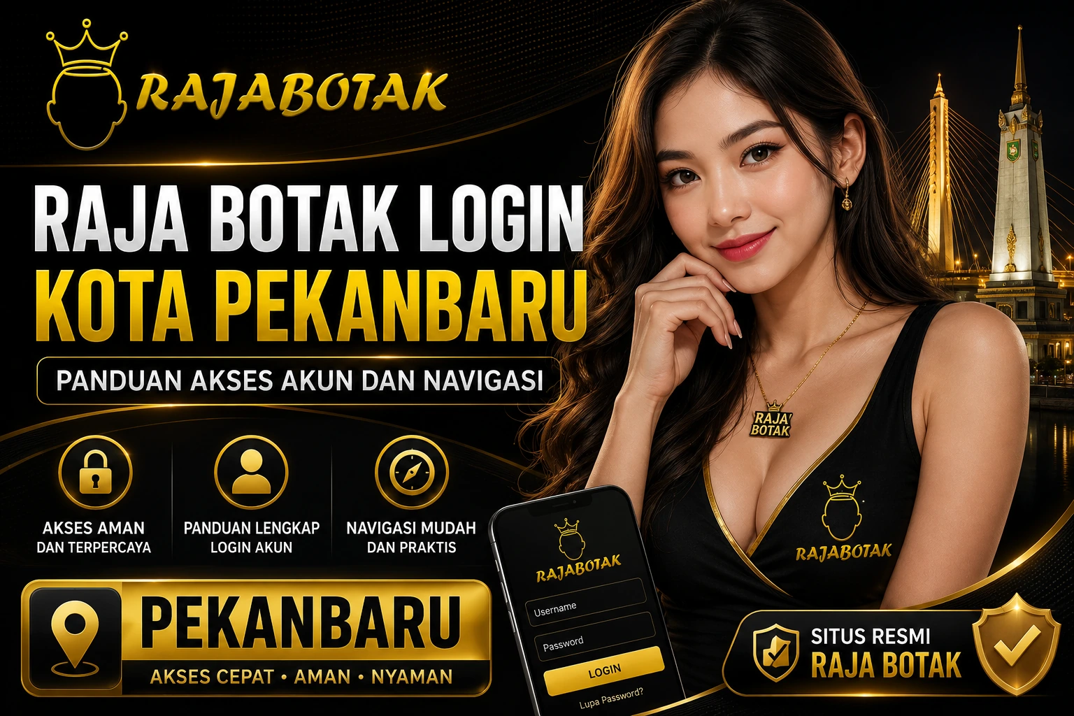 Banner Raja Botak Login Kota Pekanbaru untuk panduan akses akun dan navigasi pengguna.