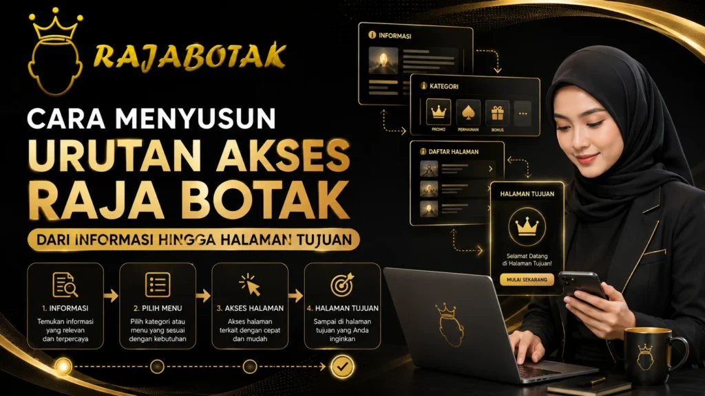 Cara menyusun urutan akses Raja Botak dari informasi awal hingga halaman tujuan
