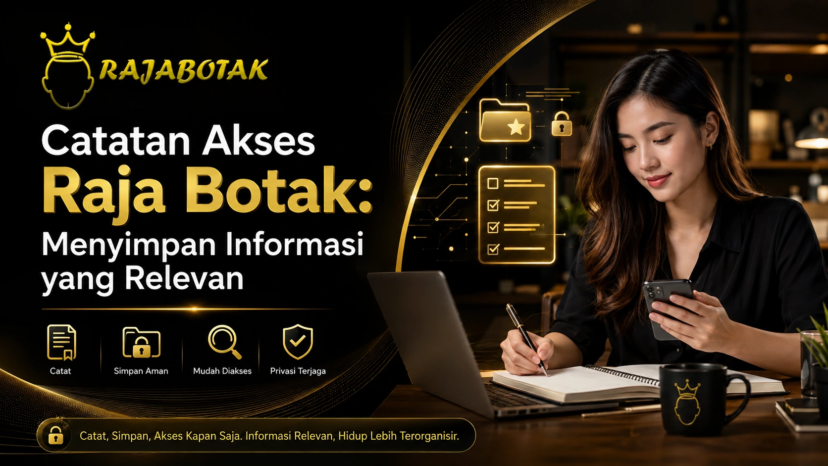 Ilustrasi catatan akses Raja Botak untuk menyimpan informasi halaman
