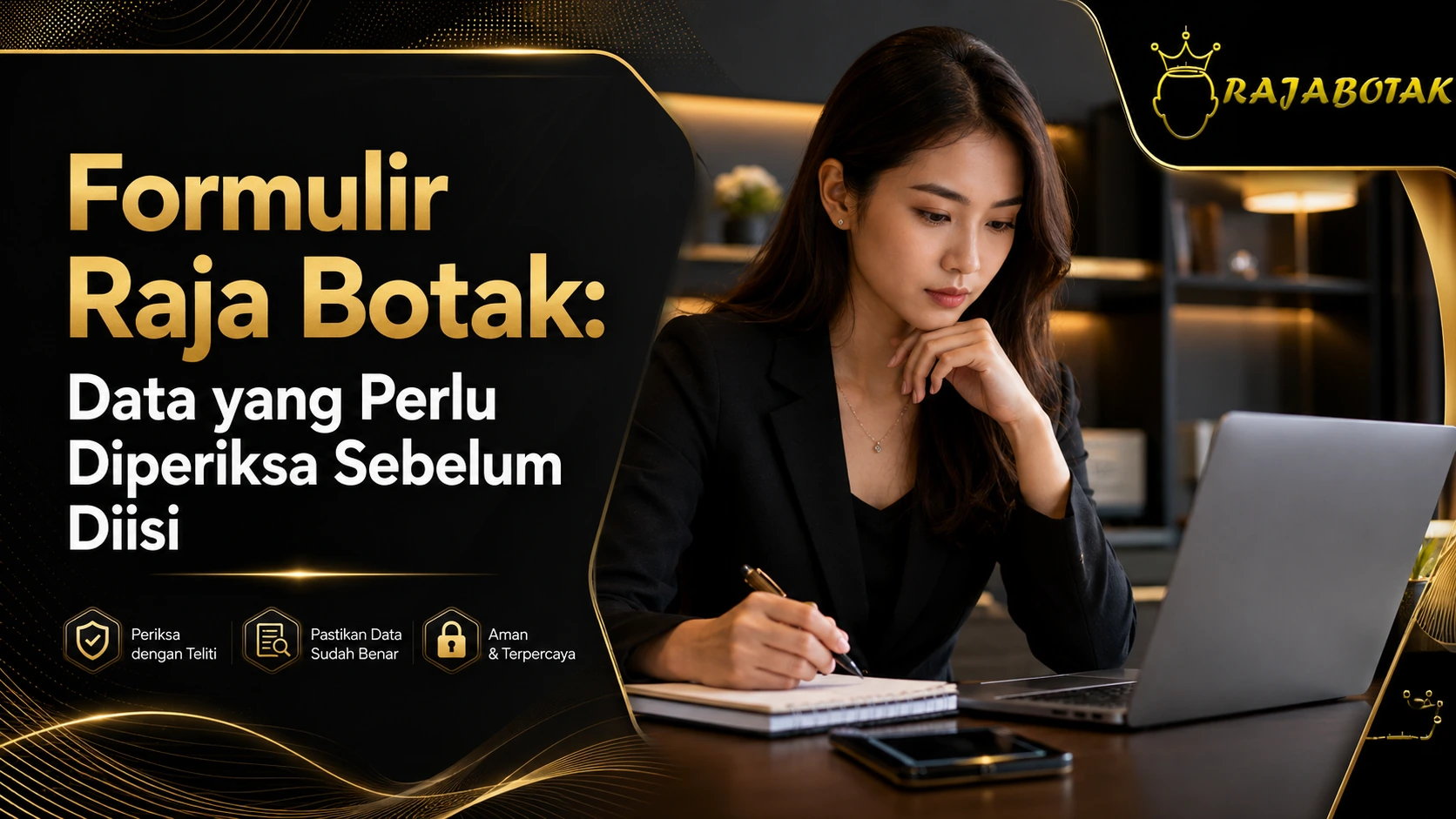 Ilustrasi pemeriksaan data pada formulir Raja Botak sebelum dikirim