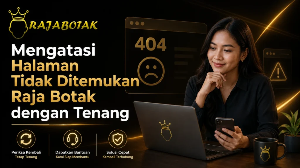 Ilustrasi langkah tenang mengatasi halaman Raja Botak yang tidak ditemukan