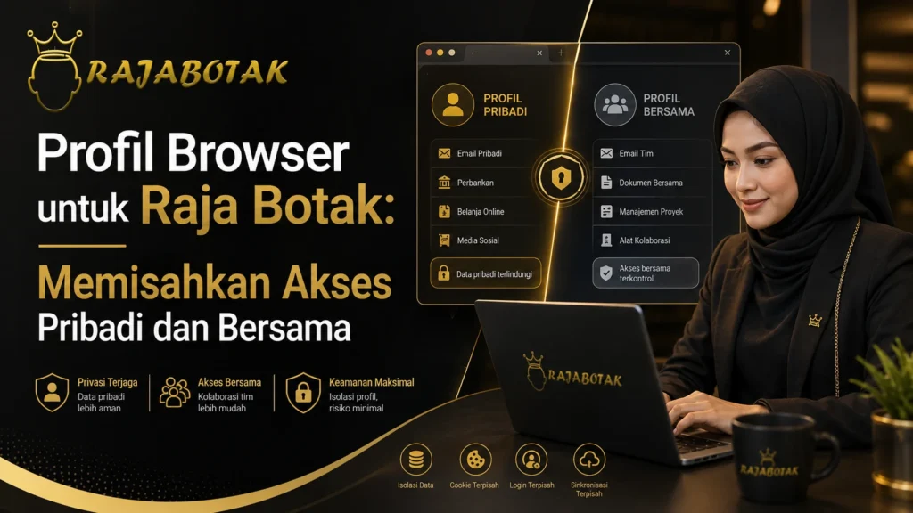 Profil browser Raja Botak untuk memisahkan akses pribadi dan perangkat bersama