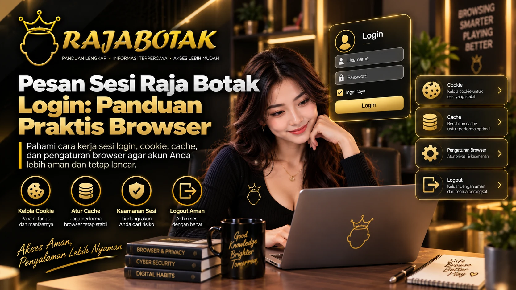 Ilustrasi pesan sesi Raja Botak Login untuk membaca konteks browser