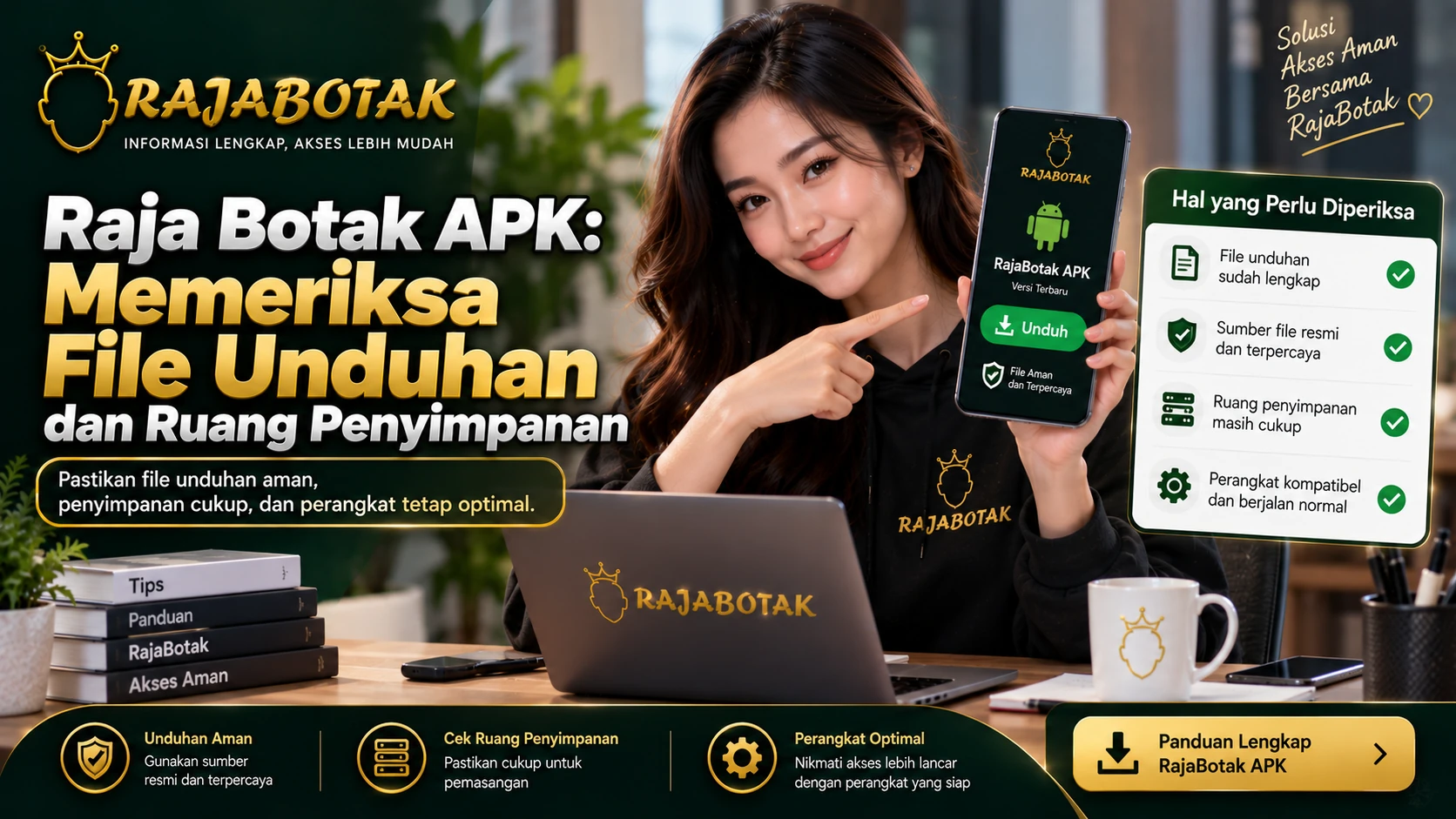 Raja Botak APK memeriksa file unduhan dan ruang penyimpanan