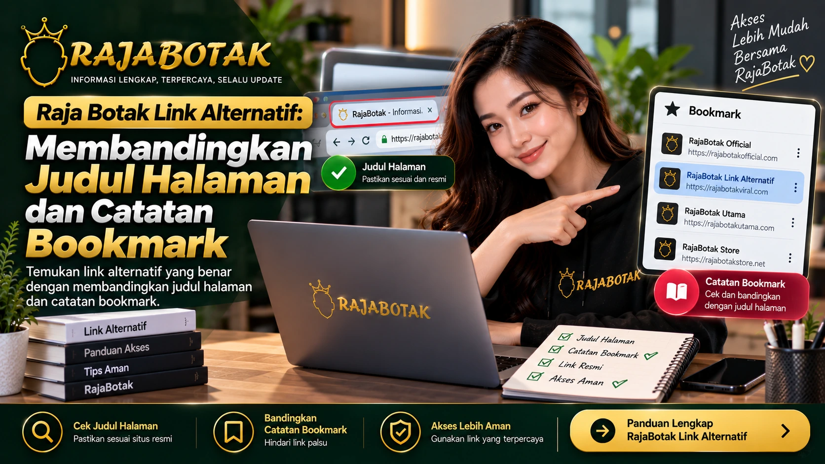 Raja Botak Link Alternatif membandingkan judul halaman dan catatan bookmark