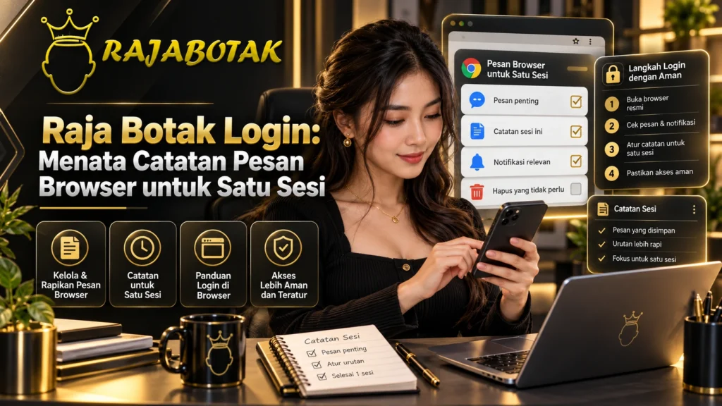 Raja Botak Login menata catatan pesan browser untuk satu sesi