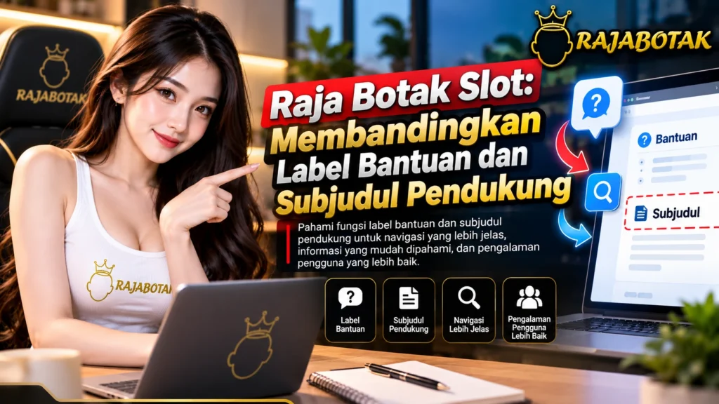 Raja Botak Slot membandingkan label bantuan dan subjudul pendukung