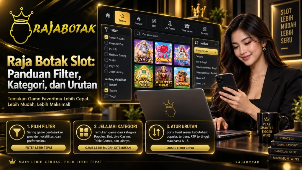 Raja Botak Slot filter, kategori, dan urutan informasi