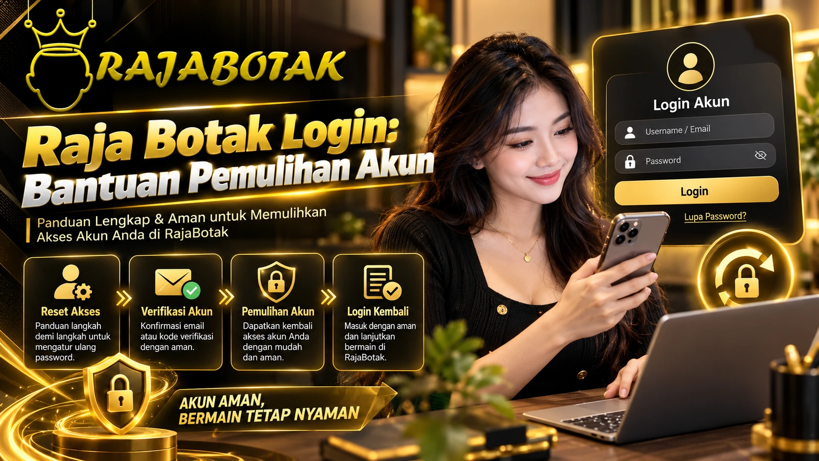 Raja Botak Login bantuan pemulihan akun