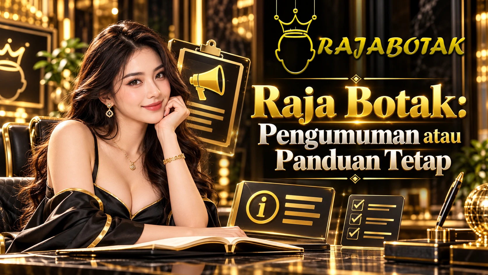 Ilustrasi membedakan pengumuman dan panduan tetap Raja Botak