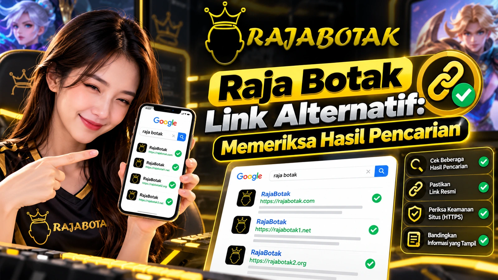 Banner Raja Botak Link Alternatif tentang memeriksa hasil pencarian dan tautan tujuan